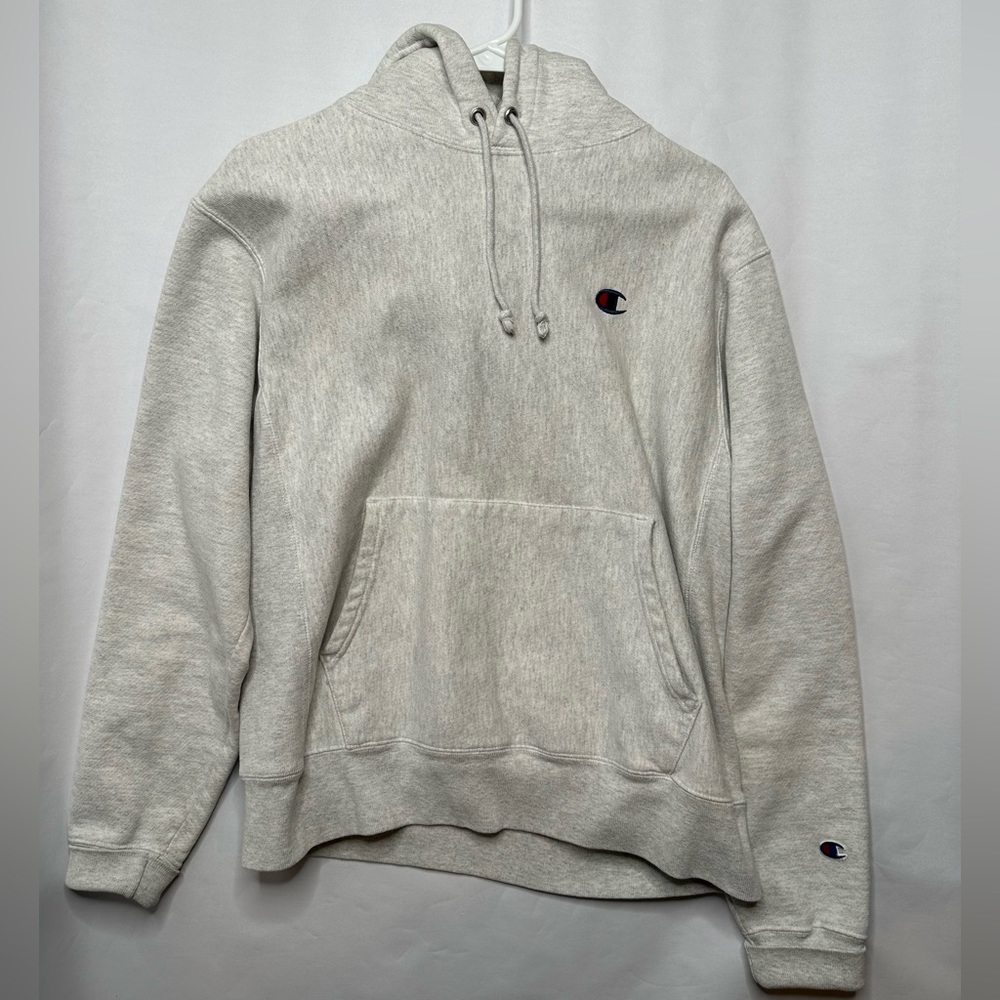 Champion Men’s M Reverse Weave Pullover Hoodie In Heather Grey